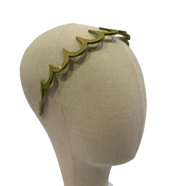 HAIRSTORY Iridescent  Wide  Shark Tooth Headband - T067