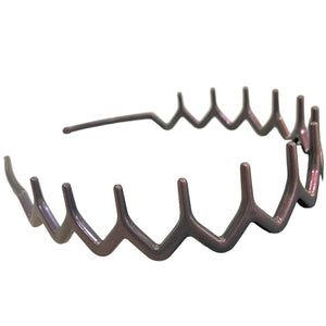 HAIRSTORY Iridescent Zigzag Shark Tooth Headband - T023