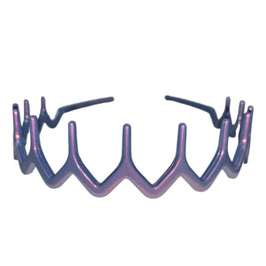 HAIRSTORY Iridescent Zigzag Shark Tooth Headband - T023