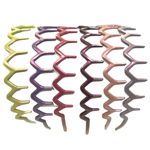 HAIRSTORY Iridescent Zigzag Shark Tooth Headband - T023