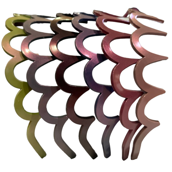 HAIRSTORY Iridescent  Wide  Shark Tooth Headband - T067