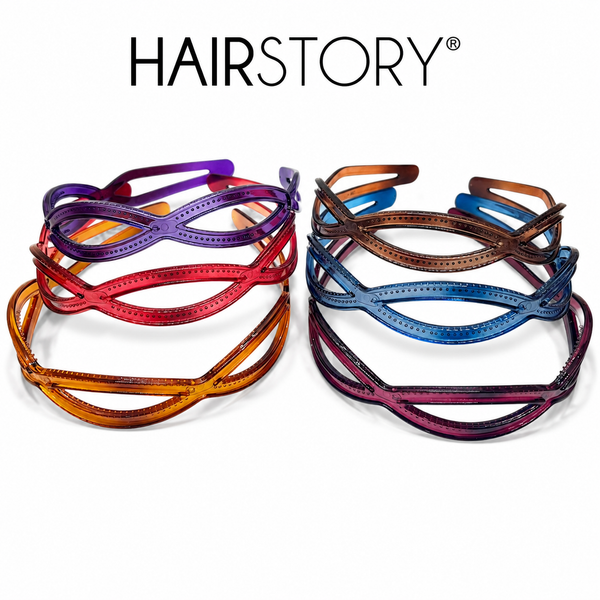 HAIRSTORY FRANCE Y4007 Multi-Color Oval Braided Headband