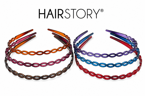 HAIRSTORY Y4085 France Multi-Color Oval Link Headband