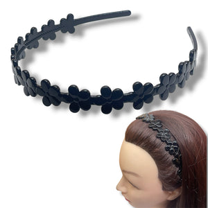 HAIRSTORY 4152-Y4158 Black Collection Multi-Design Headbands