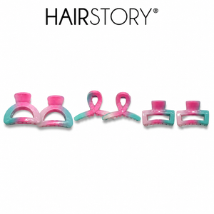 HAIRSTORY 61362-2-61381 Tri-Color Mini Hair Claw Clips