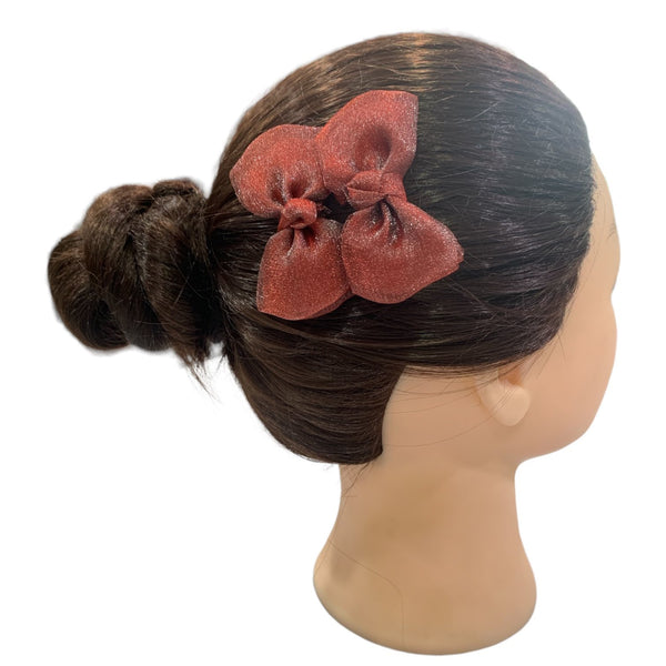 HAIRSTORY Organza Silk Bow Knot Pin Curl Clip (A2)