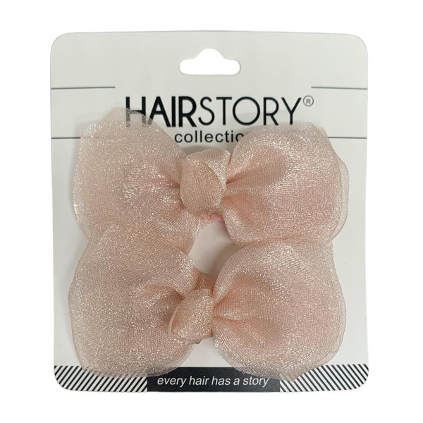 HAIRSTORY Organza Silk Bow Knot Pin Curl Clip (A2)