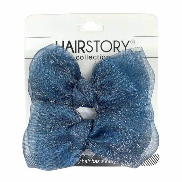 HAIRSTORY Organza Silk Bow Knot Pin Curl Clip (A2)