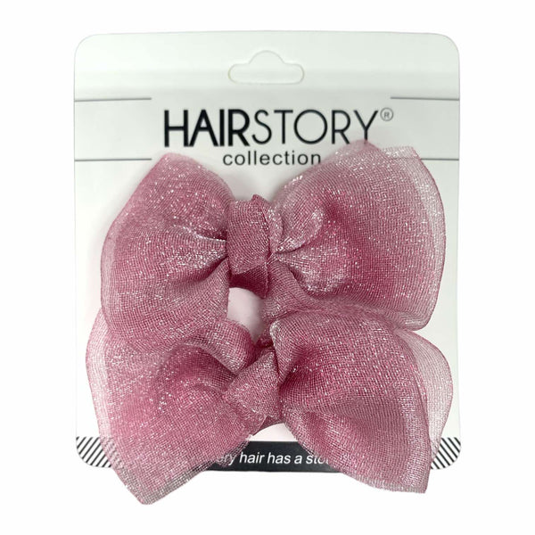 HAIRSTORY Organza Silk Bow Knot Pin Curl Clip (A2)