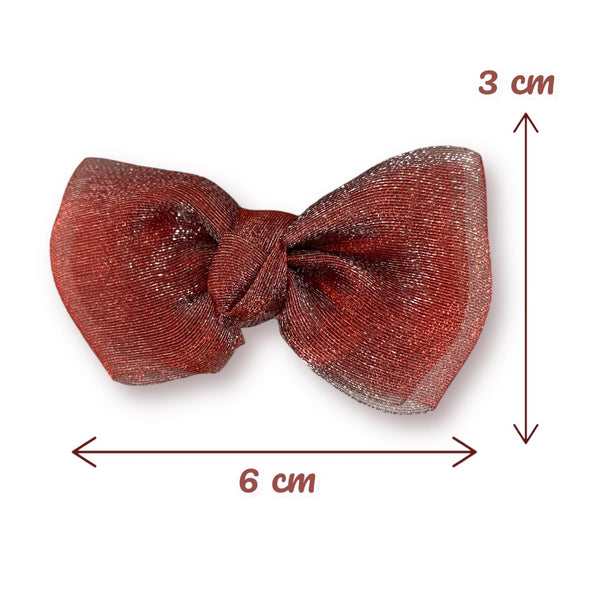 HAIRSTORY Organza Silk Bow Knot Pin Curl Clip (A2)