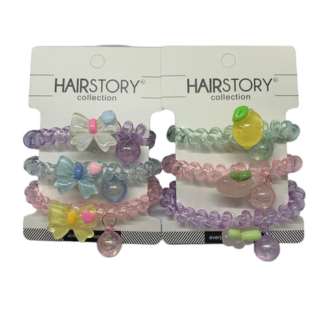 HAIRSTORY Telephone Wire Spiral Coil Pony Hair Tie (#23)