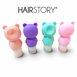 HAIRSTORY 6161B Squeezable Travel Bottle Bear W/Suction 60 ML Random Color