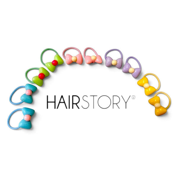 HAIRSTORY Pastel Hair Tie W/ Ribbon Charm