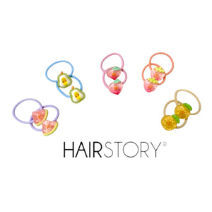 HAIRSTORY Assorted Fruit Charm Hair Ties