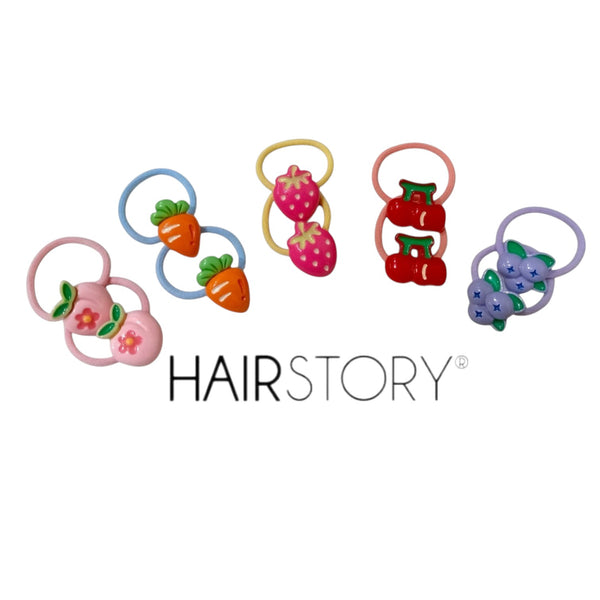 HAIRSTORY Cute Fruit/Vegetable Garden Hair Ties