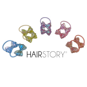 HAIRSTORY Bow Glittered Charm Hair Tie