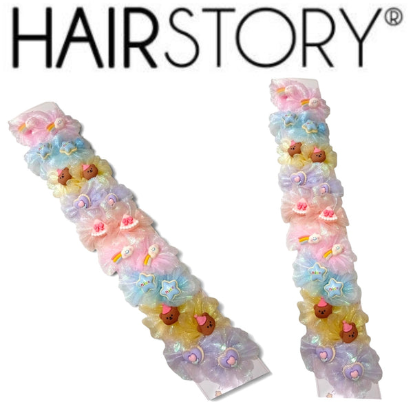 HAIRSTORY Sweet Pastel Organza Fabric Character Hair Clip