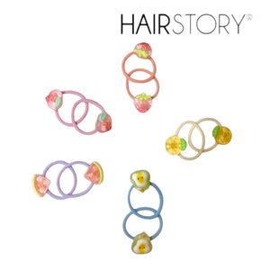 HAIRSTORY Assorted Fruit Charm Hair Ties