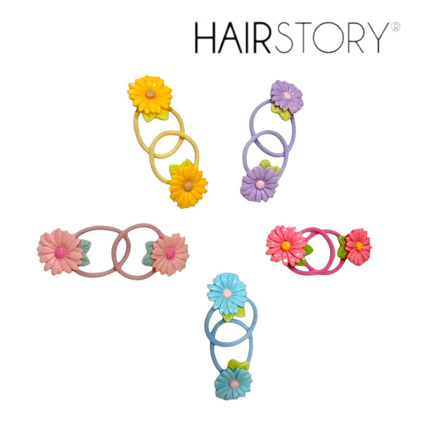 HAIRSTORY Pastel Daisy Charm Hair Tie