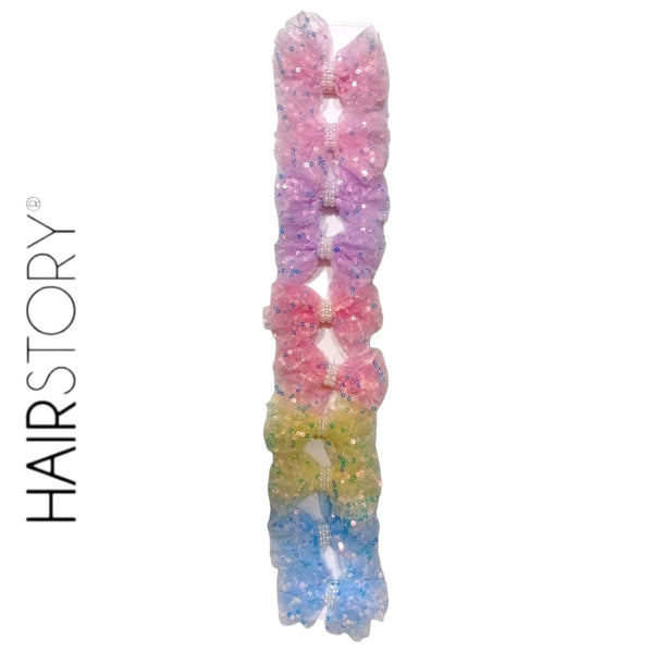 HAIRSTORY Sparkle Sequin Bow Hair Clips