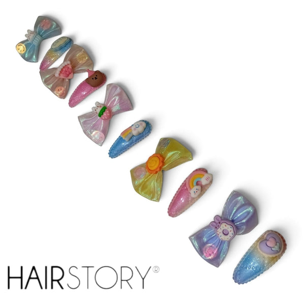 HAIRSTORY Cute Character Bow & Hair Clip Set