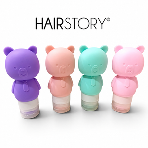 HAIRSTORY 6161B Squeezable Travel Bottle Bear W/Suction 60 ML Random Color