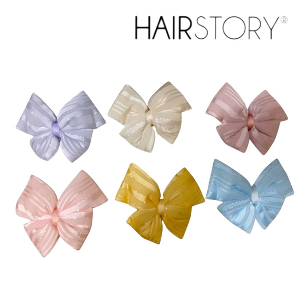 HAIRSTORY Bow Shimmer Silver Details