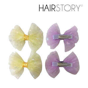 HAIRSTORY Cute Bow Star Glittered Hair Clip