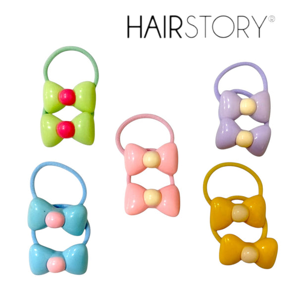 HAIRSTORY Pastel Hair Tie W/ Ribbon Charm