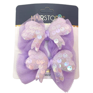 HAIRSTORY Cute Pastel Bow Sequin Hair Clip