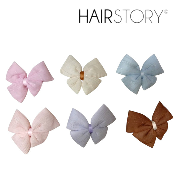 HAIRSTORY Bow Shimmer Silver Details