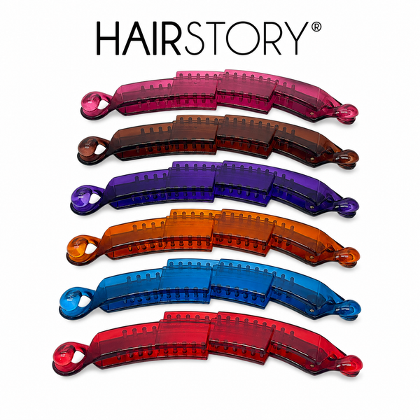HAIRSTORY Y7030 France Multi-Color Zigzag Banana Clamp