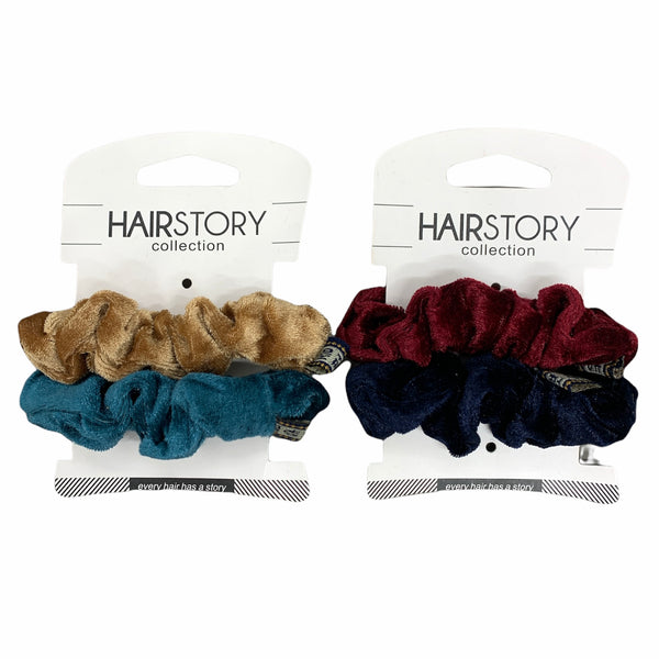 HAIRSTORY (#77L-#77S) Velvet Scrunchies (Pack of 2 pcs)