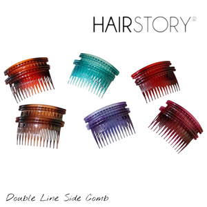 HAIRSTORY Y3034/A008 Basic Small Double Line Side Comb