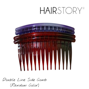 HAIRSTORY Y3034/A008 Basic Small Double Line Side Comb