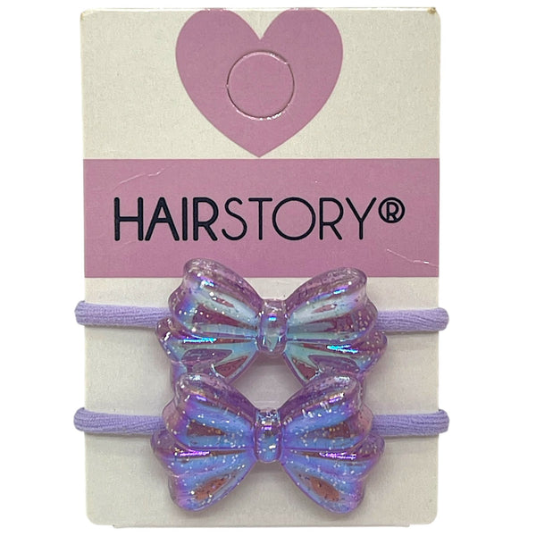 HAIRSTORY Bow Glittered Charm Hair Tie