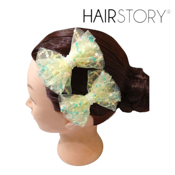 HAIRSTORY Sparkle Sequin Bow Hair Clips