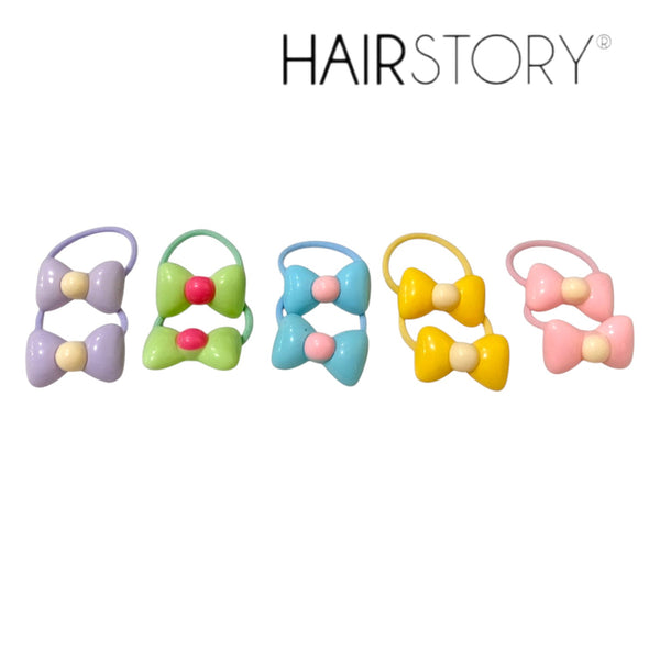 HAIRSTORY Pastel Hair Tie W/ Ribbon Charm