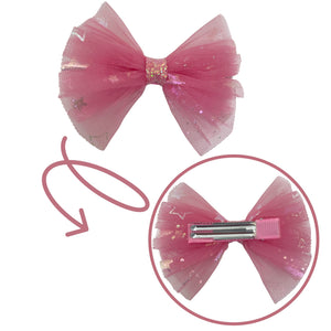 HAIRSTORY Cute Bow Star Glittered Hair Clip