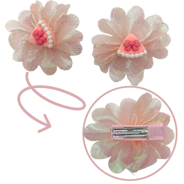 HAIRSTORY Sweet Pastel Organza Fabric Character Hair Clip