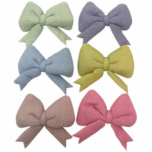 HAIRSTORY Cute Pastel Color Lurex Fabric Hair Clip