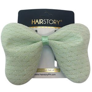 HAIRSTORY Sparkly Glittered Bow Diamond Patterned