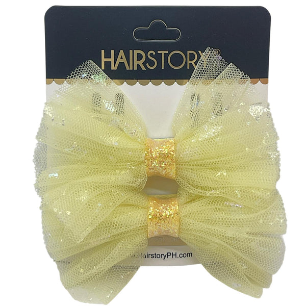 HAIRSTORY Cute Bow Star Glittered Hair Clip