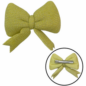 HAIRSTORY Cute Pastel Color Lurex Fabric Hair Clip