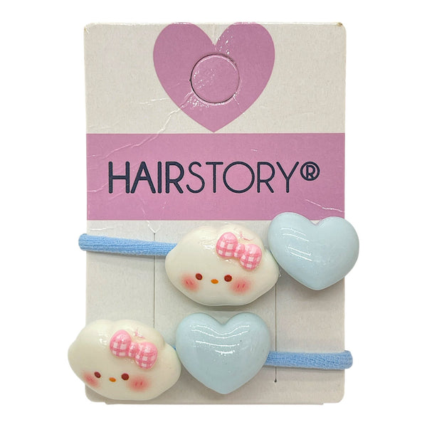 HAIRSTORY Kawaii Bear & Heart Hair Ties