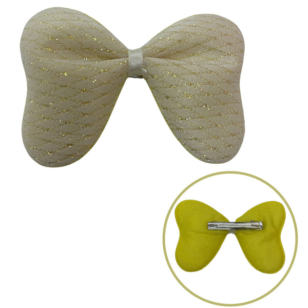 HAIRSTORY Sparkly Glittered Bow Diamond Patterned