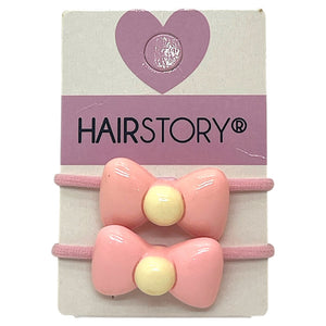 HAIRSTORY Pastel Hair Tie W/ Ribbon Charm