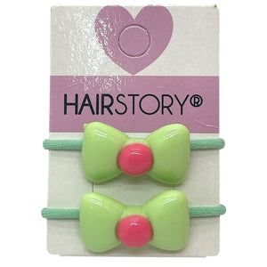 HAIRSTORY Pastel Hair Tie W/ Ribbon Charm