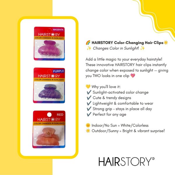 HAIRSTORY CCAH-004 Acrylic Arc HairClamp 5cm