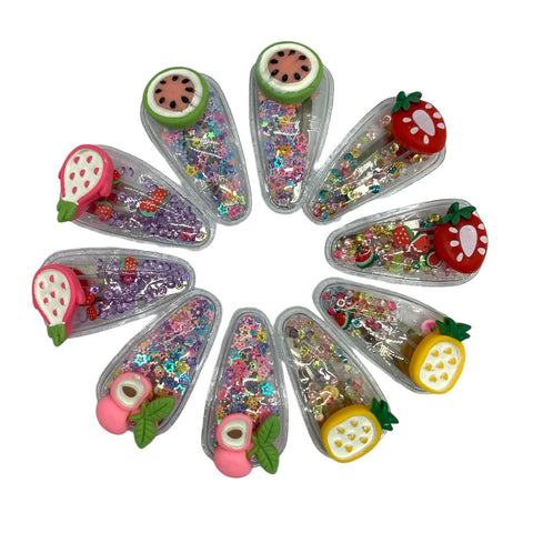 HAIRSTORY Fruity Transparent Snap Clip For Baby Toddler (A8)